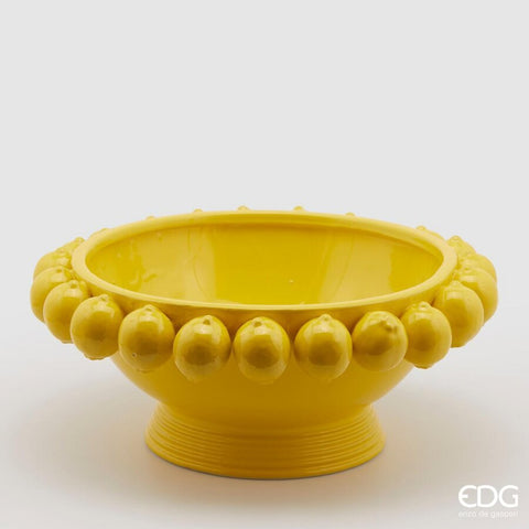 EDG Enzo de Gasperi Vaso Chakra Coppa Limoni H19 D45cm  (25 FRUTTI)