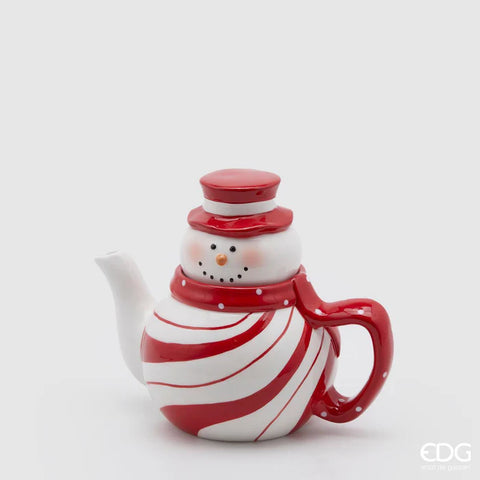 EDG Enzo de Gasperi Teiera Ceramica con uomo neve  17x20x14