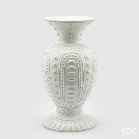 EDG ENZO DE GASPERI VASO ATLANTIS WHITE H 43 CM D 22 CM