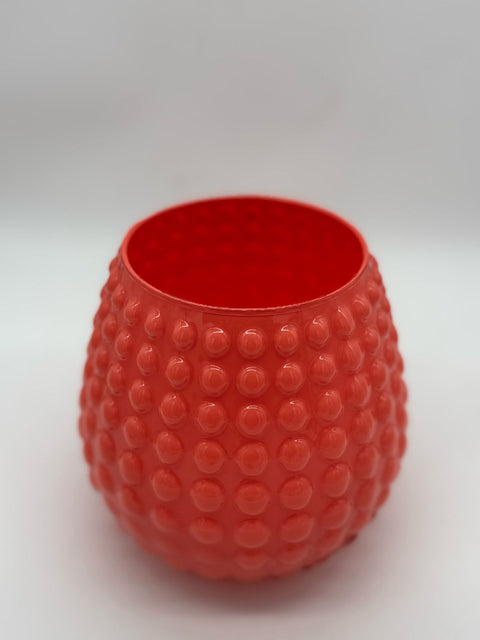 NON SOLO PELTRO VASO IN VETRO COLORATO CON 3 TULIPANI BIANCHI H 15 CM CORALLO