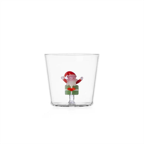 ICHENDORF Christmas Tales, Tumbler Babbo Natale sul regalo verde