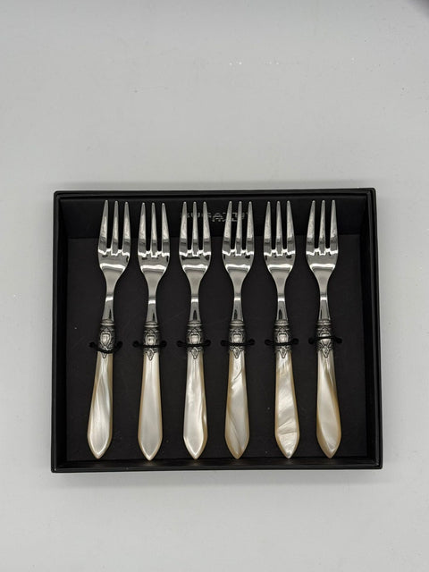 BUGATTI SET 6 FORCHETTINE DOLCE OXFORD MADREPERLA AVORIO