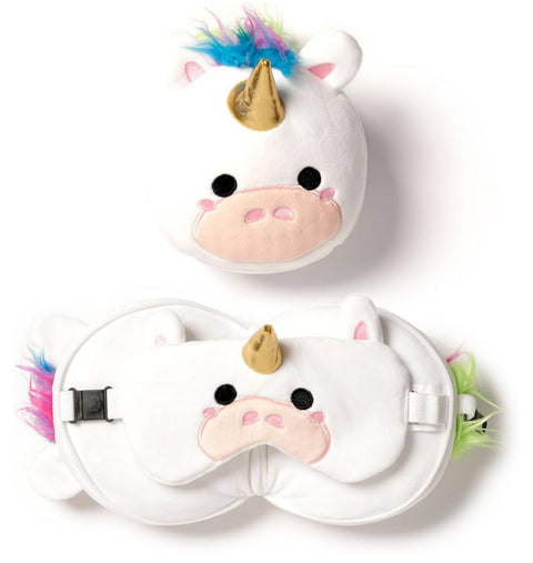 PUCKATOR CUSCINO DA VIAGGIO CON MASCHERA UNICORNO