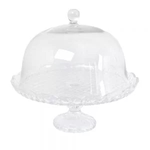 EDG Enzo De Gasperi Alzata Quadri Vetro con coperchio h29 Ø31 cm