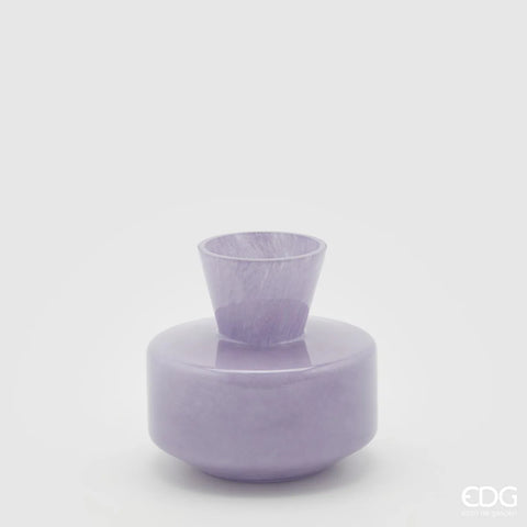 EDG Enzo De Gasperi Vaso Rotondo con collo Lavanda H15 cm con scatola regalo edg