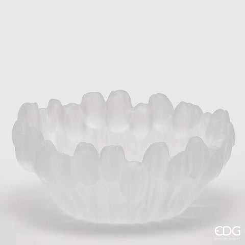 EDG Enzo De Gasperi Centrotavola Tulipani Vetro Satinato D30 H12 cm
