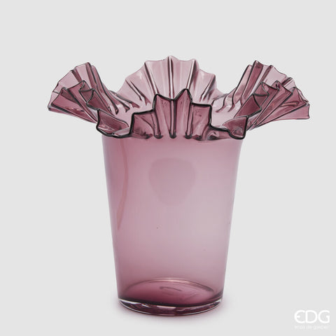 EDG Enzo De Gasperi Vaso Blaze Svasato H34 cm Rosa Antico