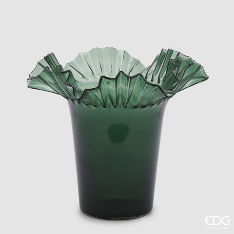 EDG Enzo De Gasperi Vaso Blaze Svasato H34 cm Verde Inglese