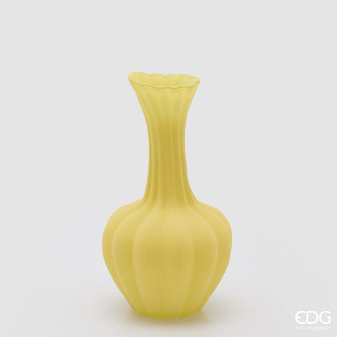 EDG Enzo De Gasperi Vaso Flow Sinuoso H31 cm Giallo