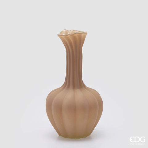EDG Enzo De Gasperi Vaso Flow Sinuoso H31 cm Tortora