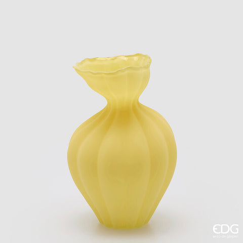 EDG Enzo De Gasperi Vaso Flow Sinuoso H30.5 cm Giallo