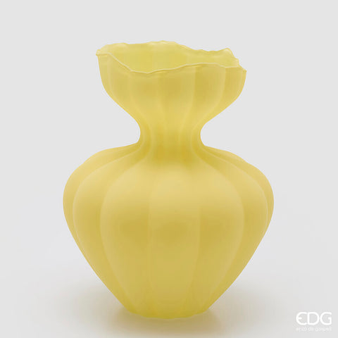 EDG Enzo De Gasperi Vaso Flow Sinuoso H32cm Giallo