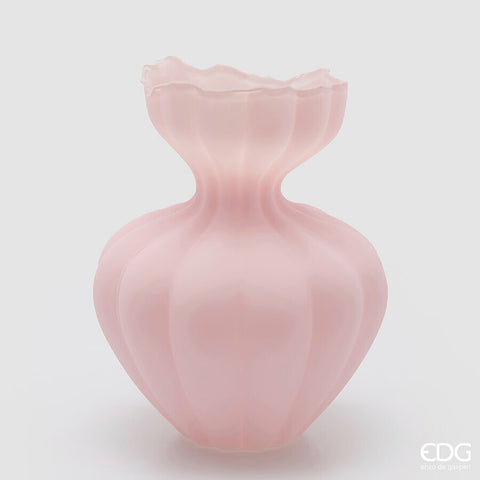 EDG Enzo De Gasperi Vaso Flow Sinuoso H32cm Rosa