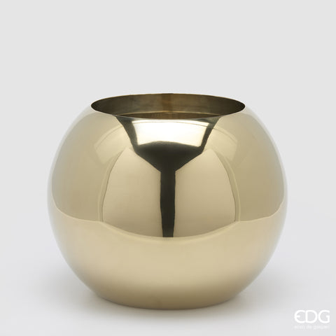 EDG ENZO DE GASPERI VASO ACCIAIO SFERA H.30 D.35 C5 GOLD