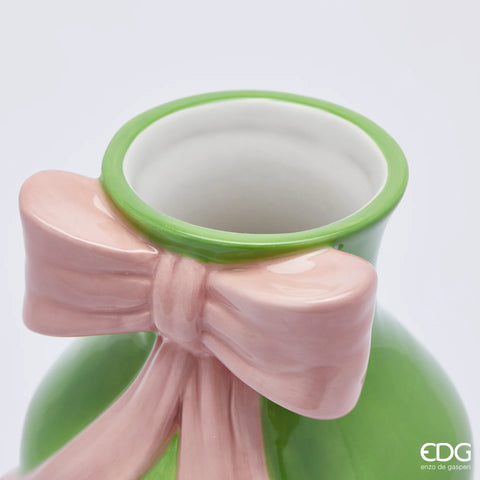 EDG Enzo De Gasperi  Vaso Anfora Fiocco H18 D12 cm Verde