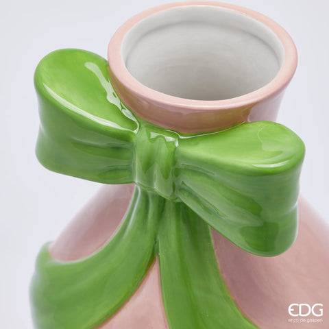 EDG Enzo De Gasperi   Vaso Anfora Fiocco H23 D13 cm Rosa