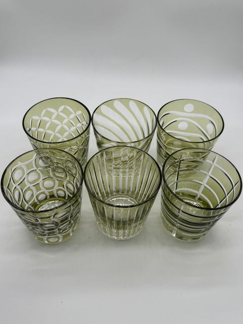 LIVELLARA BICCHIERI TUMBLER LUXURY GREEN  SET 6 PZ ASSORTITI
