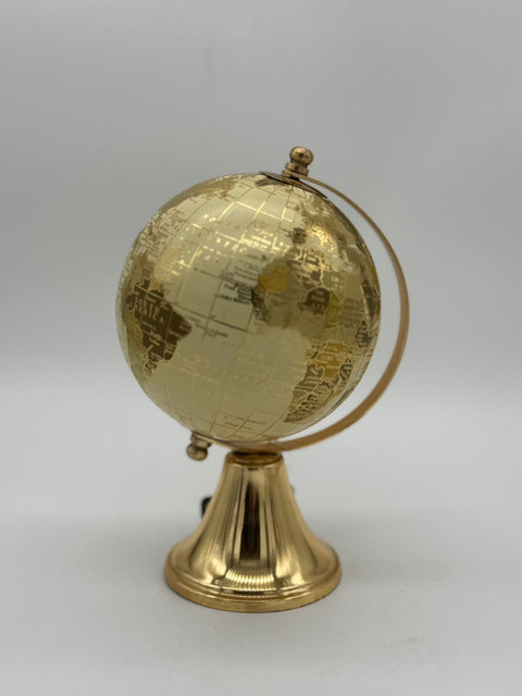 ENCANTADA GLOBO MAPPAMONDO MEDIO AVORIO/GOLD H 16 CM METALLO