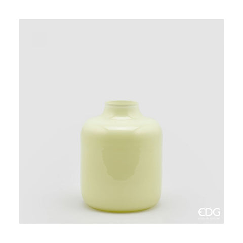 Edg Enzo De Gasperi Vaso vetro collo stretto giallo d20 h22