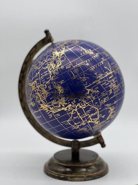 ENCANTADA GLOBO MAPPAMONDO GRANDE VINTAGE H 24 CM METALLO
