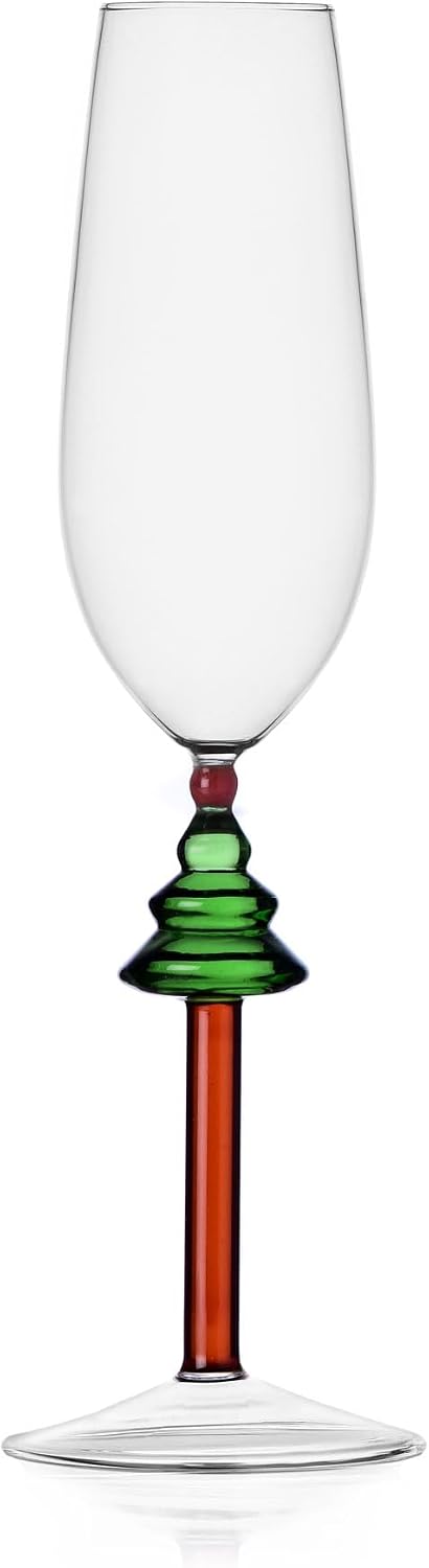 ICHENDORF Woodland Tales Calice Flute Wish Tree Albero di Natale 26,5cm Vetro Borosilicato