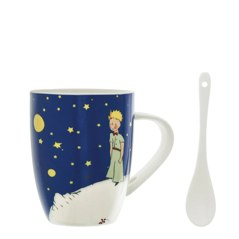 ENESCO Tazza con cucchiaio Notte stellata   - Il Piccolo Principe  H13 x L11 x P11 cm