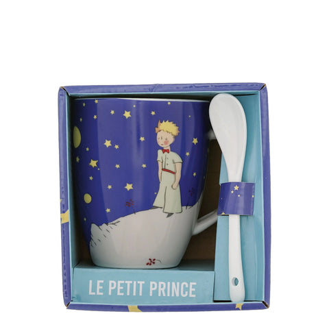 ENESCO Tazza con cucchiaio Notte stellata   - Il Piccolo Principe  H13 x L11 x P11 cm