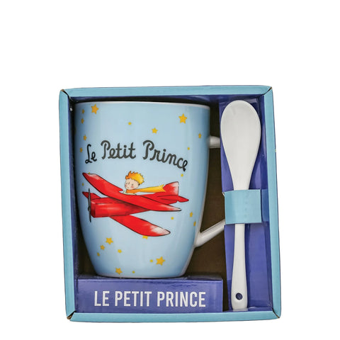 ENESCO Tazza con cucchiaio Avion   - Il Piccolo Principe  H13 x L11 x P11 cm