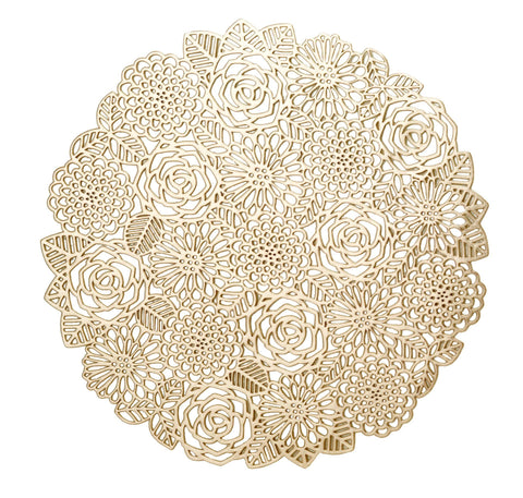 Fade sottopiatti in vinile decorati cm. 38 gold set 6 pz