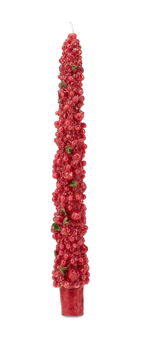 FADE CANDELE SET 2 PEZZI BACCHE ROSSE 2.5X25