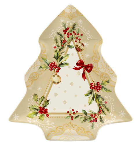 FADE AGRIFOGLIO VASSOIO ALBERO IN CERAMICA 30X28