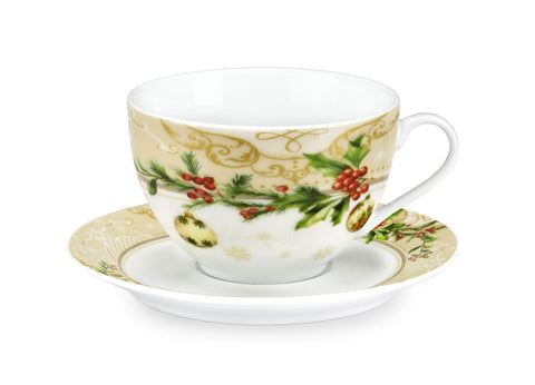 FADE AGRIFOGLIO SET 2 TAZZE COLAZIONE IN CERAMICA 400 ML