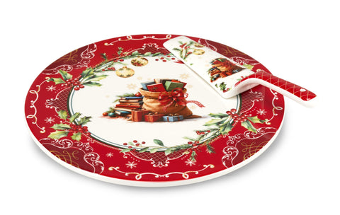 FADE CADEAUX PIATTO TORTA CON PALETTA  CM 30