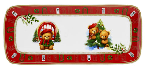 FADE XMAS TEDDY RETTANGOLARE ROSSO CM.30,5X13