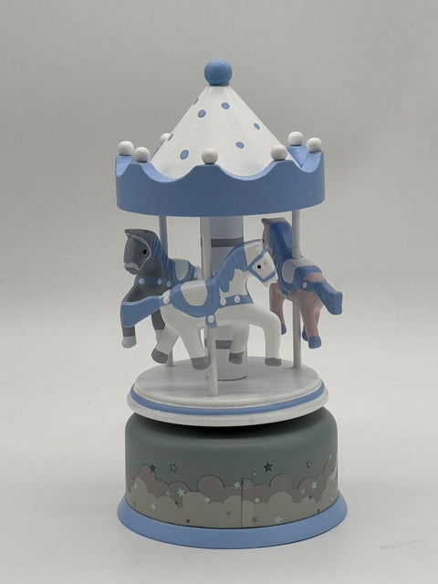 ENCANTADA CARILLON GIOSTRA BLUE NIGHT H 17 CM LEGNO AZZURRO
