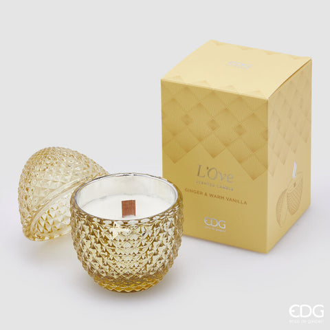 EDG Enzo de Gasperi Candela Uovo Vaniglia e Ginger H12 D8 cm