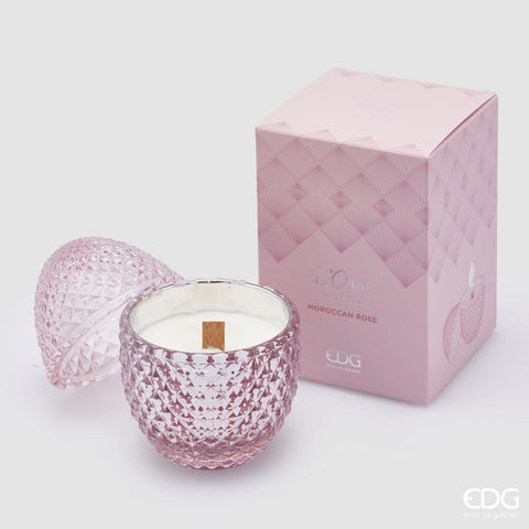 EDG Enzo de Gasperi Candela Uovo Rosa Marocchina H12 D8 cm