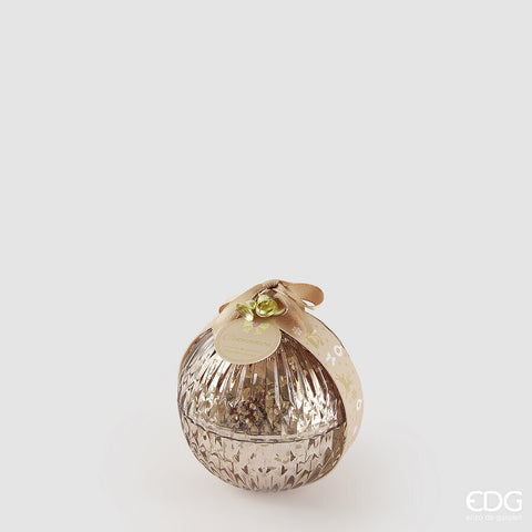 EDG Enzo De Gasperi Candela Profumata Sfera di Natale 8cm Oro