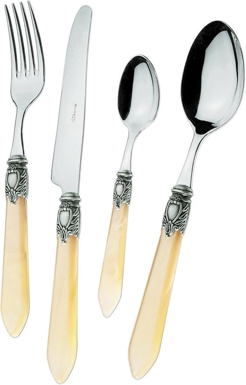 BUGATTI SET POSATE 24 PZ COMPACT OXFORD MADREPERLA AVORIO