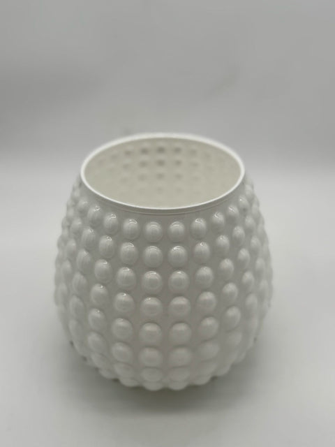 NON SOLO PELTRO VASO IN VETRO COLORATO CON 3 TULIPANI BIANCHI H 15 CM BIANCO