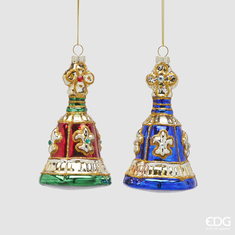 EDG ENZO DE GASPERI ADDOBBO CAMPANA CROCE 2 ASS MULTICOLOR H 12 CM