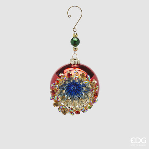 EDG ENZO DE GASPERI ADDOBBO PALLA JEWEL RED D 8 CM