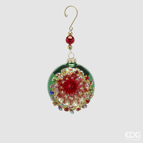 EDG ENZO DE GASPERI ADDOBBO PALLA JEWEL GREEN D 8 CM