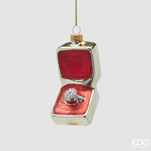 EDG ENZO DE GASPERI ADDOBBO MARRY ME RED GOLD H 10 CM L 4 CM L 5 CM