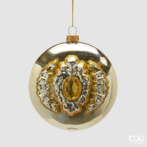EDG ENZO DE GASPERI ADDOBBO GEMME GOLD H 12 CM D 10 CM