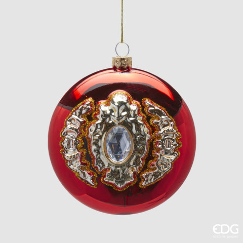 EDG ENZO DE GASPERI ADDOBBO GEMME RED H 12 CM D 10 CM