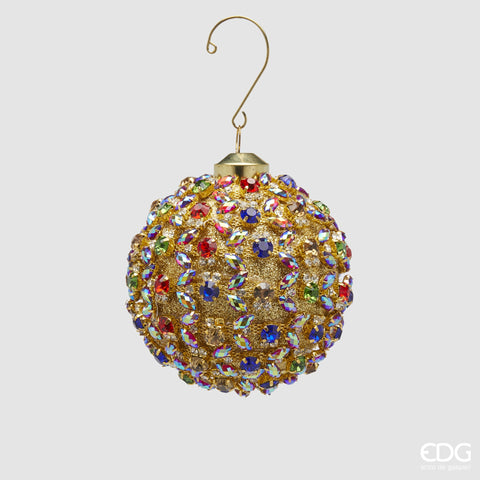 EDG ENZO DE GASPERI ADDOBBO PALLA STRASS MULTICOLOR D 10 CM