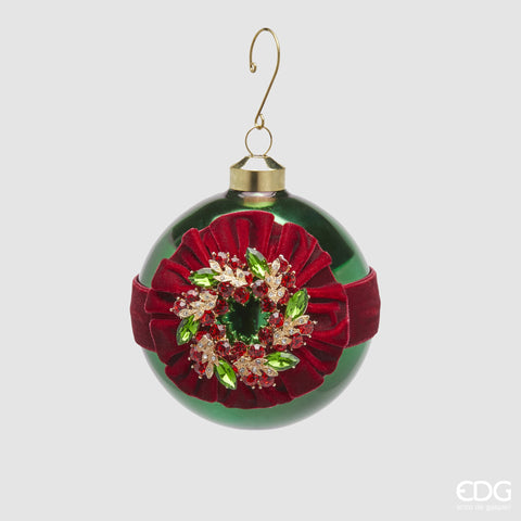 EDG ENZO DE GASPERI ADDOBBO PALLA GEMME GREEN D 10 CM