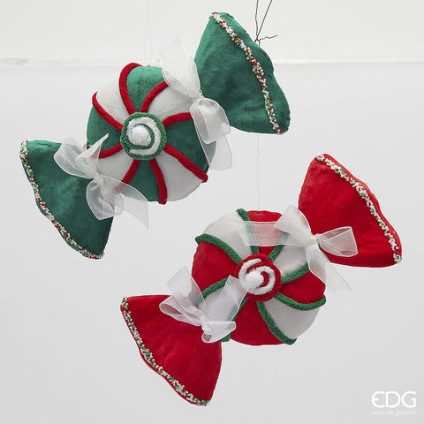 EDG ENZO DE GASPERI ADDOBBO CARAMELLA 2 ASS. H.29 C5 ROSSO E VERDE