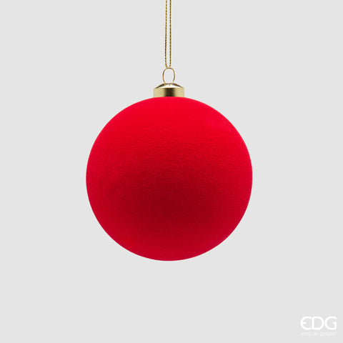 EDG ENZO DE GASPERI ADDOBBO PALLA VELLUTO CF 8PZ D.8 C6 ROSSO